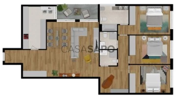 Apartamento 3 habitaciones, Triplex