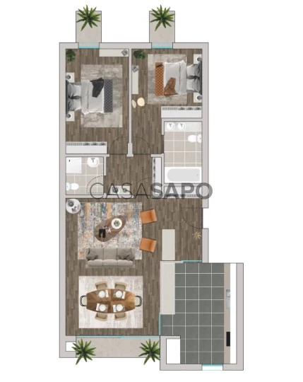 Apartamento T2 Triplex para comprar em Aveiro