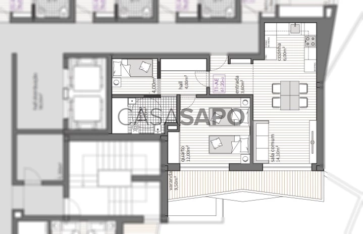 Apartamento T1+1 para comprar em Paredes