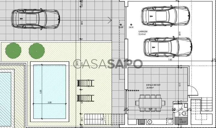 Moradia T4 em construção com garagem e piscina em Vale de Milhaços