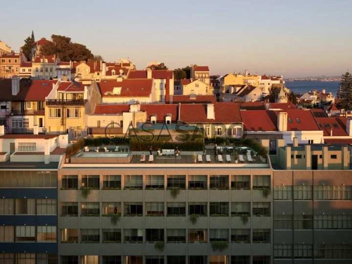 Apartamento T2 + 1 - En Venta - Promoción Infante Residences - Vista a la azotea del río Tajo - Estrela - Lisboa