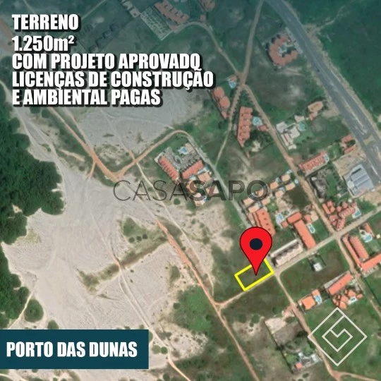 Terreno com construção aprovada em Porto das Dunas