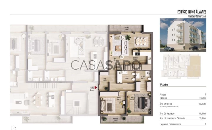 Apartamento T2+2 Duplex para comprar em Torres Vedras