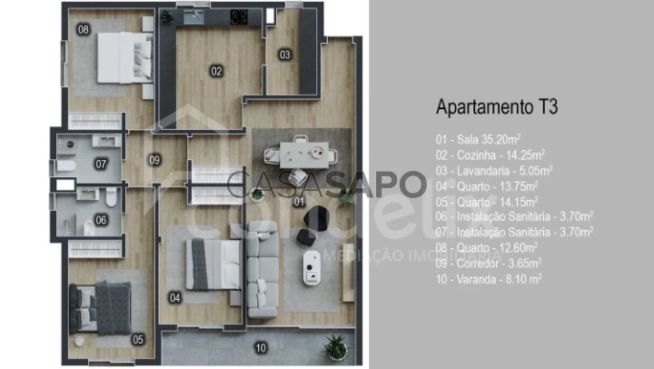 Apartamento T3 para comprar em Câmara de Lobos