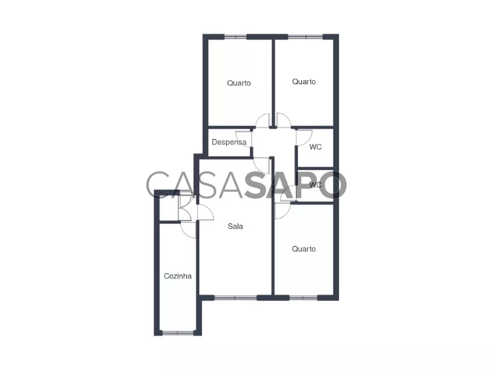 Apartamento T3 para alugar no Porto